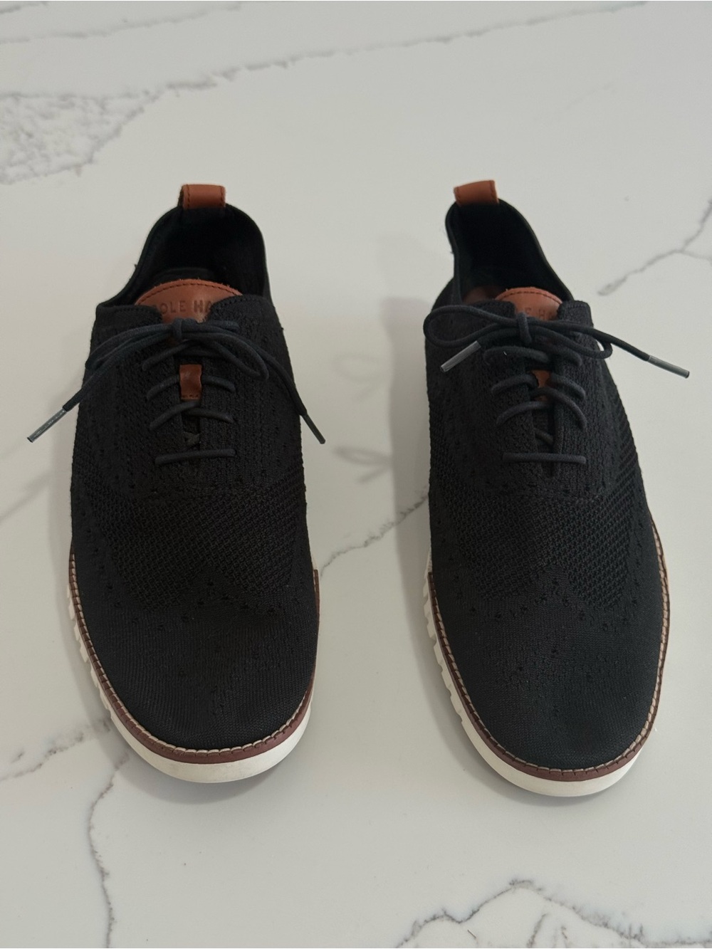 Men’s Cole Haan ZeroGrand StitchLite Wingtip Oxford Black Sz 10.5 - Picture 3 of 8